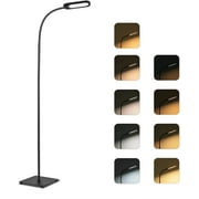 TECKIN Floor Lamp, Dimmable Black Lamp with 5 Color& 4 Brightness and Adjustable Gooseneck