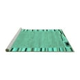 thumbnail image 2 of Ahgly Company Machine Washable Indoor Square Abstract Turquoise Blue Contemporary Area Rugs, 8' Square, 2 of 4
