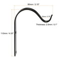 thumbnail image 2 of Uxcell 4 Inch Iron Wall Hooks Black for Hanging Lanterns Plants and Lights 2 Count, 2 of 6