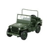 aobuchunpin Alloy 1:18 Jeep Military Truck Model Opening Hood Panels To Reveal The Engine Armygreen