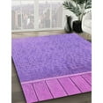 thumbnail image 3 of Ahgly Company Machine Washable Indoor Rectangle Transitional Heliotrope Purple Area Rugs, 7' x 10', 3 of 7