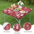 thumbnail image 4 of Red Christmas Village Pattern Square Fitted Tablecloth with Elastic Edge,Square Table Cover,Washable Elastic Table Cover for Home Kitchen Party Decor 36"x36", 4 of 6