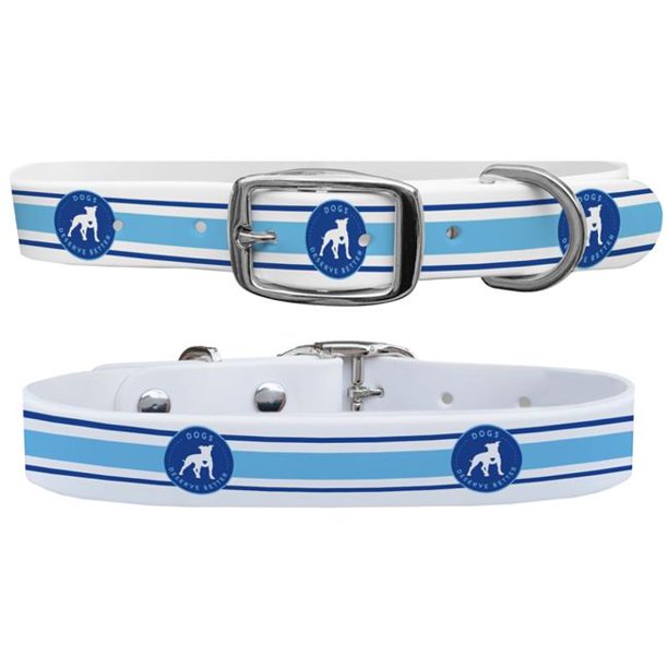 C4 Collars 410DDBST42 Dogs Deserve Better Stripes Collar Small