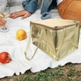thumbnail image 2 of UPOUART Sac Isotherme Souple Sac Alimentaire Isolé Maintien de la Fraîcheur Dorée 1 Paquet, 2 of 8