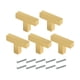 thumbnail image 1 of 5 tiradores para armarios, cajones y cómodas, fáciles de instalar, para puertas y muebles. Dorado, 1 of 9