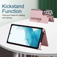 thumbnail image 6 of Nalacover Zipper Wallet Case for Samsung Galaxy S23 Plus, Luxury PU Leather Crossbody Lanyard Shoulder Strap Magnetic RFID Blocking Cover with Kickstand Card Slots Holder Shockproof Case,Pink, 6 of 11