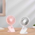 thumbnail image 4 of Ventilador con clip, ajustable, 3 velocidades, portátil, de sobremesa, con refrigeración, para escritorio, para oficinas, acampar en casa, color rosa tholdsy HA6049-01B, 4 of 6