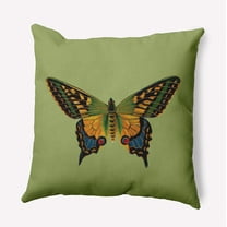 18" x 18" Simply Daisy Colorful Swallowtail Indoor/Outdoor Pillow, Apple Green Qty 1