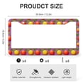 thumbnail image 3 of License Plate Cover Orange Fruit Car Tags Frames Holder 2 PCS Tropical Summer Fruits Quality Aluminum Metal License Plate Frame Funny Cute for USA Canada Vehicles, 3 of 6
