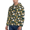 thumbnail image 3 of Fotbe Men's Hoodie with Bear Sunflower Pattern - Kangaroo Pocket Pullover Hooded Sweatshirt, Perfect for Daily Wear, Travel, and Home-Small, 3 of 7