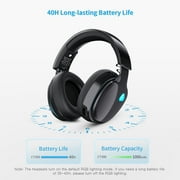 AYEDLOE Wireless Gaming Headset for PS5, PC,Switch,Mac with Bluetooth 5.3, 2.4GHz USB Gaming Headphones with Mic, 3.5mm Wired Mode , Black