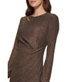 thumbnail image 4 of DKNY Womens Metallic Cut-Out Bodycon Dress, 4 of 4