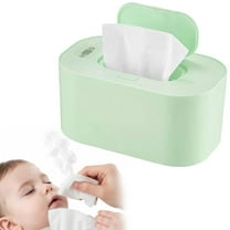 Baby Wipe Warmer, Portable Large Capacity Wipes Warmer Dispenser with LED Display, Adjustable Baby Wet Wipes Holder, Quiet and Evenly Overall Heating for Home Car Travel Use (Green)