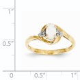 thumbnail image 2 of 14K Yellow Gold Diamond & Opal Ring, 2 of 2