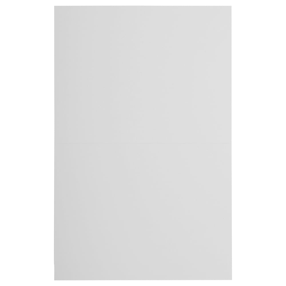 JAM Paper Foldover Cards, 4 3/8 x 5 7/16, White, 100/Pack