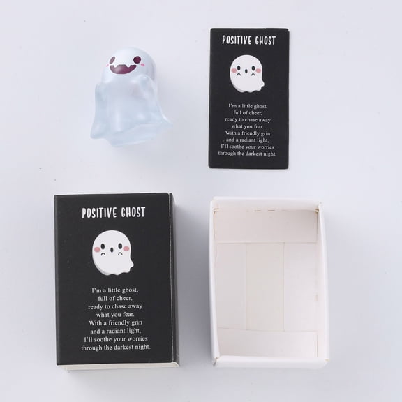 Halloween Tabletop Ornament,Mini Luminous Ghost Figurine with Safe Break Resistant Structure,Indoor Desktop Decor for Halloween Party Household Room Layout