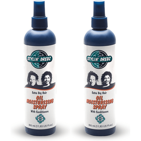 Stylin' Dredz Extra Dry Hair Oil Moisturizing Spray 350mL Pack of 2