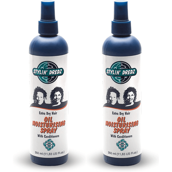 Stylin' Dredz Huile Capillaire Extra Sèche en Vaporisateur Hydratant 350 ml Lot de 2