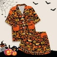thumbnail image 4 of WEAIXIMIUNG Ensemble de Pyjama pour Enfants à Col Boutonné Imprimé, Haut à Manches Courtes et Short, 10-11 Ans, 4 of 5