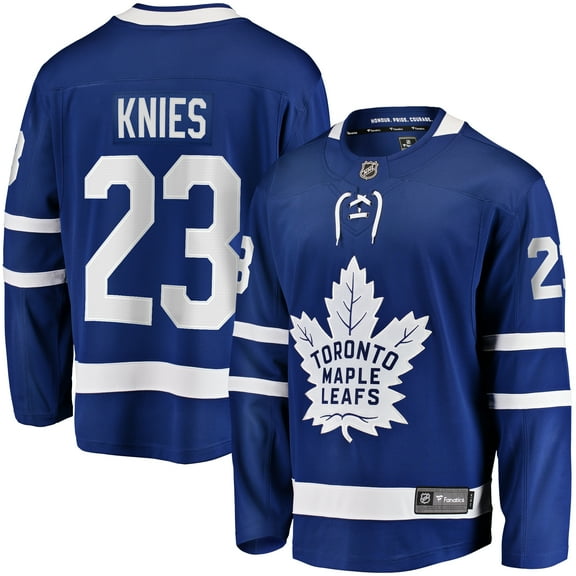 Men's Fanatics Matthew Knies Blue Toronto Maple Leafs Home Premier Breakaway Player Jersey