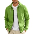 thumbnail image 3 of GrmtClth Mens Zip Up Hooded Sweatshirt Casual Coat Long Sleeve Hoodies Fashion Drawstring Sweatshirts Fall Winter Track Jackets with Pockets M, 3 of 9