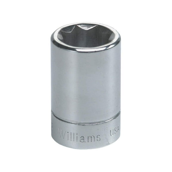 1/2" x 3/8" Drive 8 Point Shallow Supertorque™ Socket, Chrome Finish. Not Suitable For Impact Use. Williams® USA # JHWBD-816