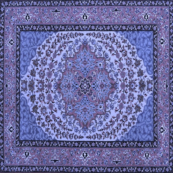 Ahgly Company Indoor Square Persian Blue Traditional Area Rugs, 3' Square