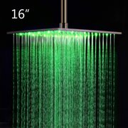 Cascada Ceiling Mount Rainfall LED Shower Head, (include Shower Arm) (16, Antique Brass)
