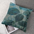 thumbnail image 7 of Decorative Throw Pillow Cover for Couch Sofa,Vintage Blurred Monochrome Green Blue Brown Watercolor Graphic Floral with Grasses Leaves Home Decor Pillow Case  , multiple sizes, set of 2, 7 of 7