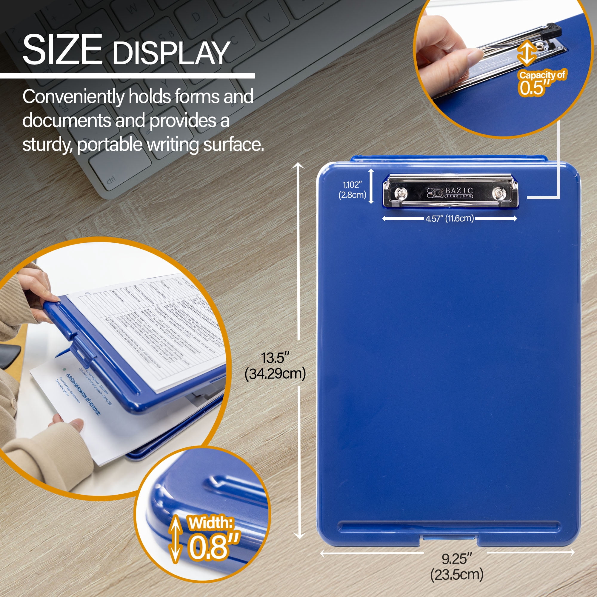 BAZIC Clipboard Storage Case, Plastic Briefcases Box, Letter Size, 12-Pack