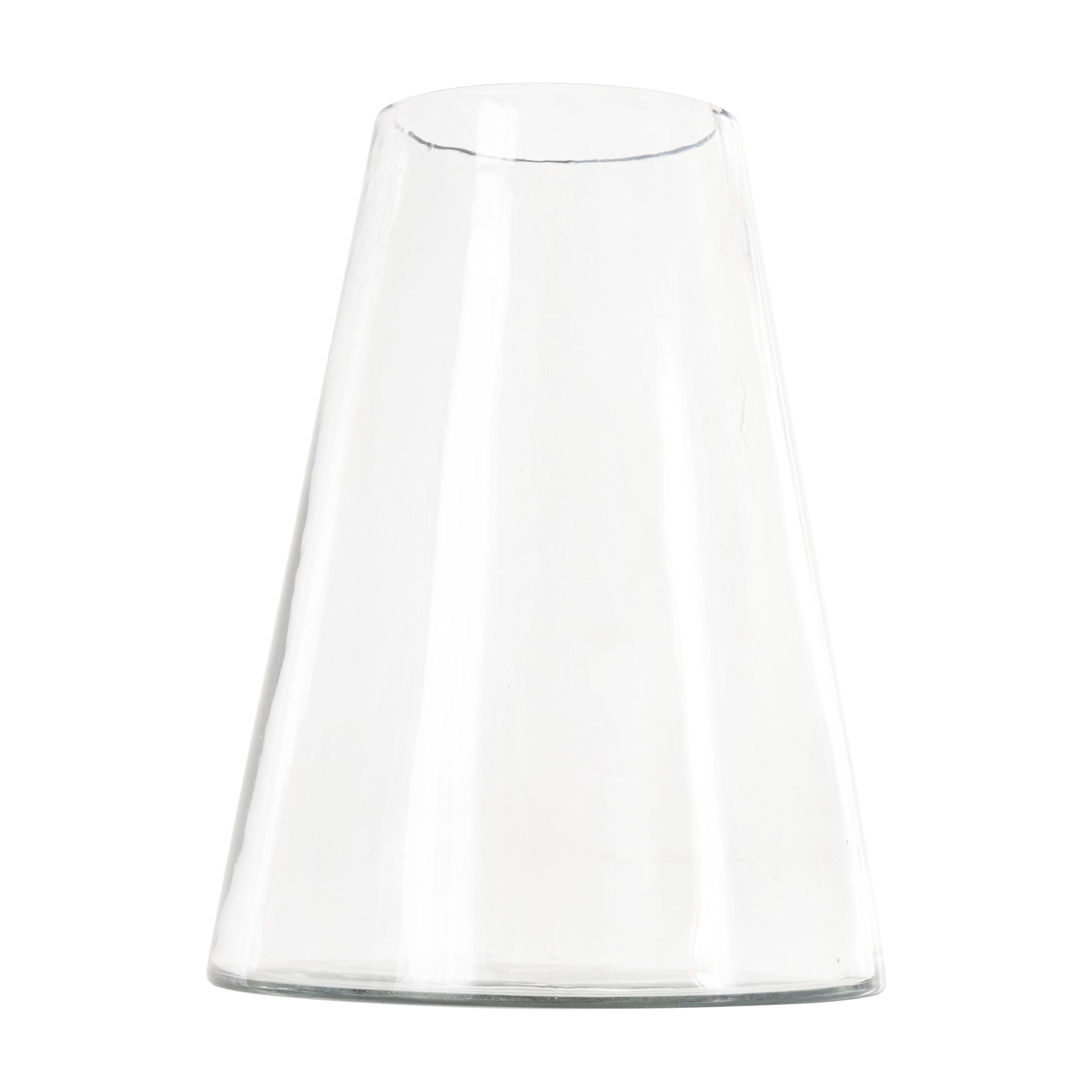 DecMode 12" Cone Shaped Glass Vase