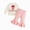 R599-Pink, variant on NOLDARES Infant Baby Girl Fall Clothes Toddler Winter Outfits Ruffle Sleeve Sweatshirts Bell Bottom Pants Headband Set(Light Pink,2-3 Y)