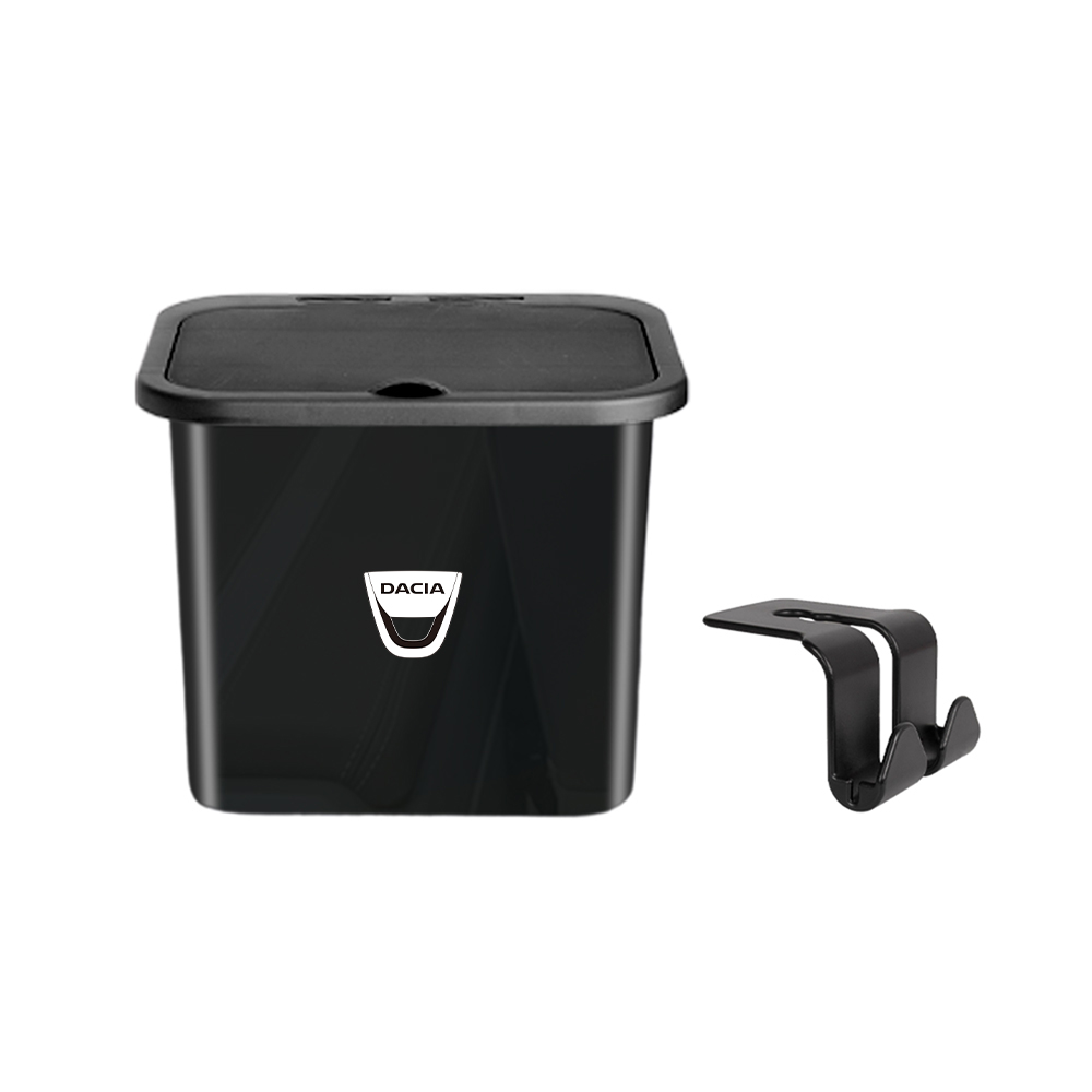 Car Trash Can Hanging Garbage Organizor With Lid Auto Storage Box For Clio Megane Scenic Laguna Modus MK2 Koleos Clio For DACIA
