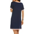 thumbnail image 3 of Frontwork Women Solid Casual Nightgown Dress Long Mini Shirt Nightdress Ladies Pajamas Sleep Dress Nightwear Lounge Wear Short Dress, 3 of 5