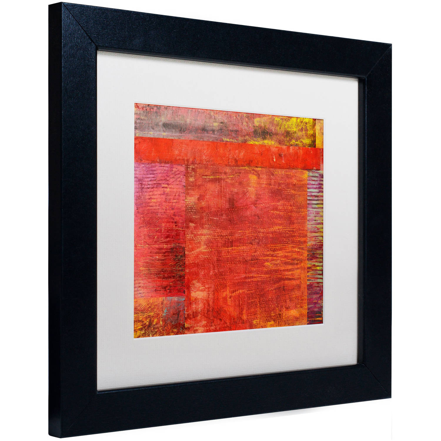 Trademark Fine Art "Essence of Red 2" Canvas Art by Michelle Calkins, White Matte, Black Frame