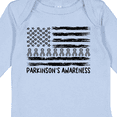thumbnail image 4 of Inktastic Parkinson's Awareness Gray Ribbons and Flag Boys or Girls Long Sleeve Baby Bodysuit, 4 of 5