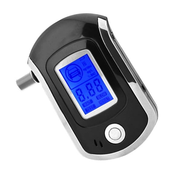 Multi-functional Handheld Digital Breathalyzer Mini Professional Classic Police Breath Alcohol Analyzer   20 Mouthpieces ,Fast and Easy