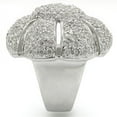 thumbnail image 5 of Rhodium Brass Ring with AAA Grade CZ in Clear for Women Clear Stone Color Style 0W349 Size 5, 5 of 5
