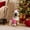French Bulldog b, variant on Christmas Black Poodle Resin Dog Statue in Red Santa Outfit for Indoor Holiday Decor