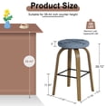 thumbnail image 2 of AENKYO 30" Swivel Bar Stools Set of 2, Bar Height Stools for 38"-44" Tall Tables, Fabric Upholstered, Blue, 2 of 7