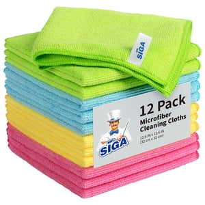Microfiber Cleaning Cloths, Pack of 12