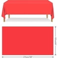 thumbnail image 1 of 2 Pcs Nappe en Plastique Rouge 137cm X 274 cm Nappe Rectangulaire Rouge, 1 of 3