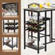thumbnail image 4 of Juego de Mesa de Bar para 2 Personas con Almacenamiento - Mesa Rectangular y 2 Sillas Altas, Gris, 4 of 20