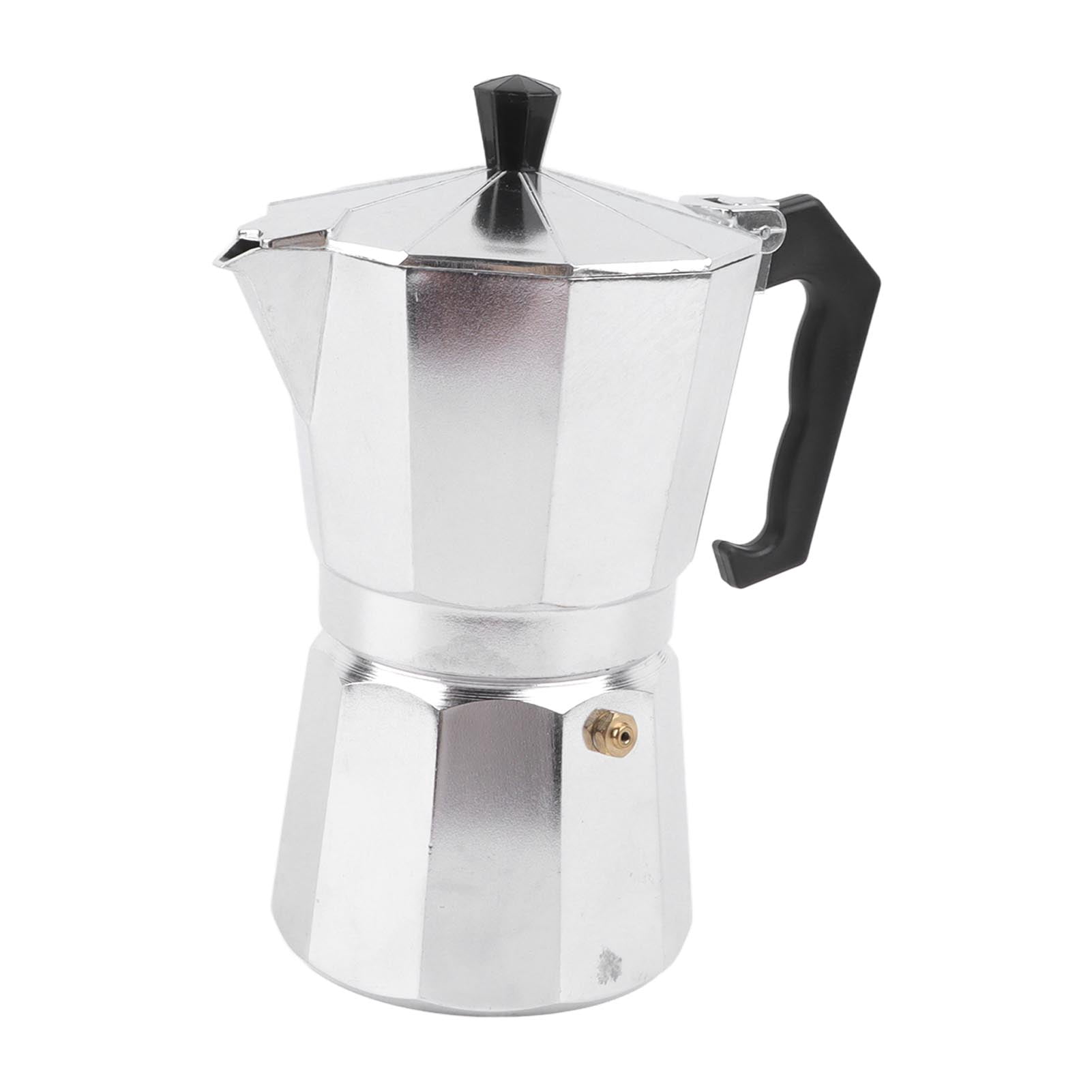 ZOUSSIQI 300ml 10oz 6 Cup Moka Pot Aluminum Octagonal Shape Moka