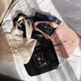 thumbnail image 3 of Bolso de lona para mujer, bandolera de hombro, bolso de tela, portátil, para estudiantes universitarios, clase, gran capacidad, estilo diario, literario, simple, 3 of 6