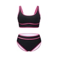 thumbnail image 3 of Dresfit Women's Mesh Tie Side Two Piece Bikini - Padded Wireless Sexy Swim Set Dark Gray L, 3 of 5