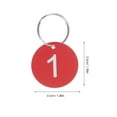 thumbnail image 2 of SHOWERORO 100Pcs Numbered Key Tags Key Tag Number Plate Red Iron Circular Organizing Bags For Offices, 2 of 6