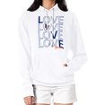 thumbnail image 4 of Women's G-III 4Her by Carl Banks  White New York Mets Love Graphic Fleece Hoodie, 4 of 5