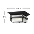 thumbnail image 2 of 2 Light Medium Outdoor Flush Mount in Transitional-Craftsman-Coastal Style 12.25 inches Wide By 7 inches High-Titanium Finish-Incandescent Lamping, 2 of 8
