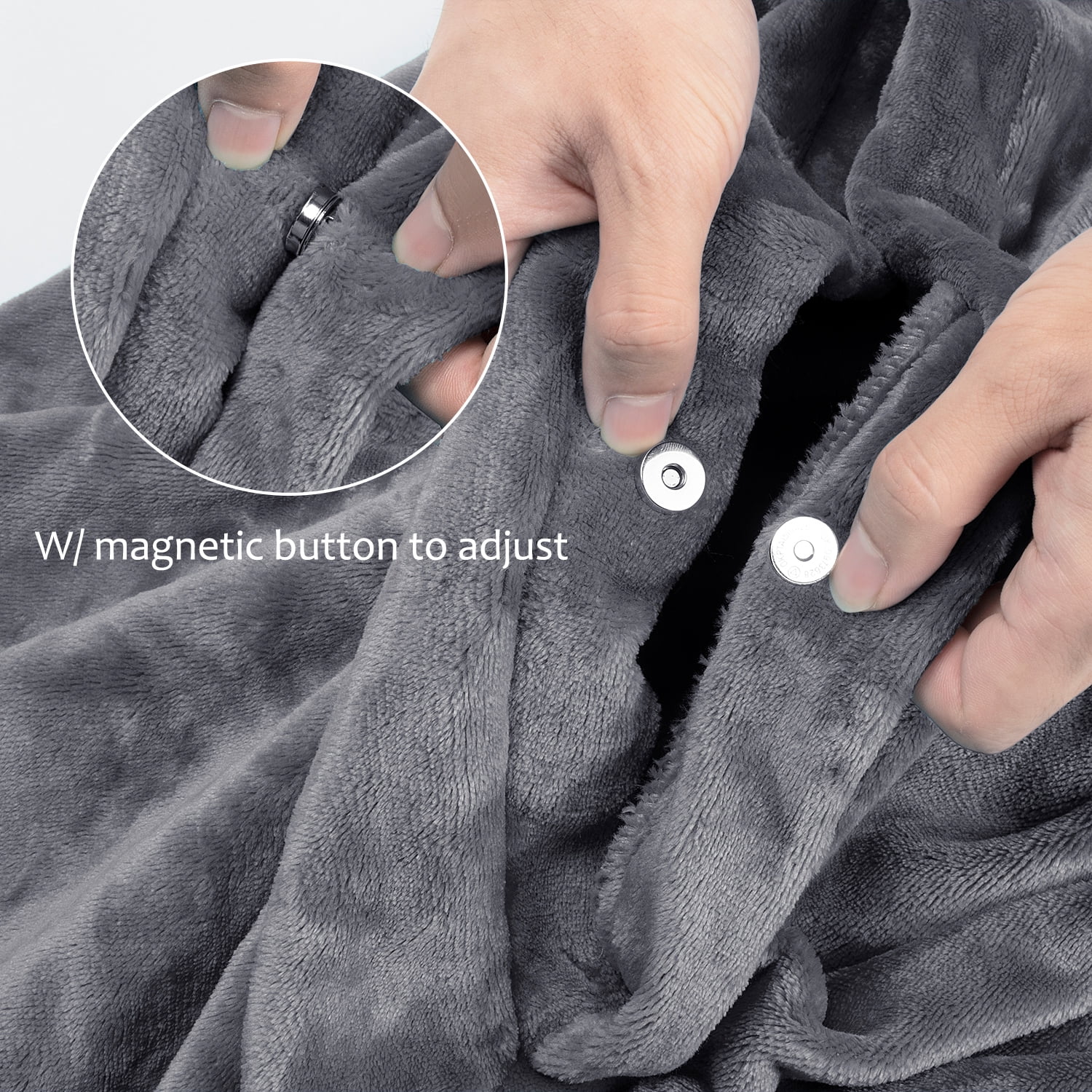 Poncho Blanket Super Soft Comfy Plush Wearable Fleece Blanket  for Adult